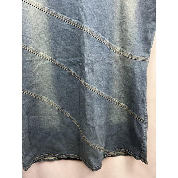Vintage Me & You Maxi Jean Skirt Size 1X Rise Flared Hippie Cowgirl Boho Y2K 90s - Picture 4 of 10